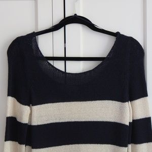 Classic Striped Scoop Neck Sweater